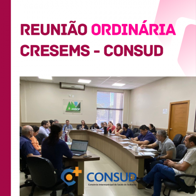 CONSUD e CRESEMS realizam reunião ordinária